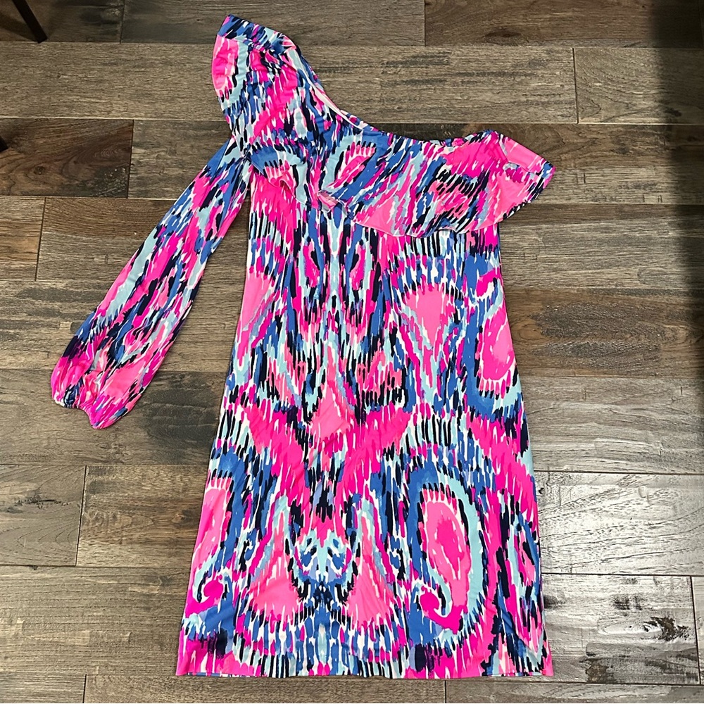 Lilly Pulitzer One Shoulder Dress, Size XS